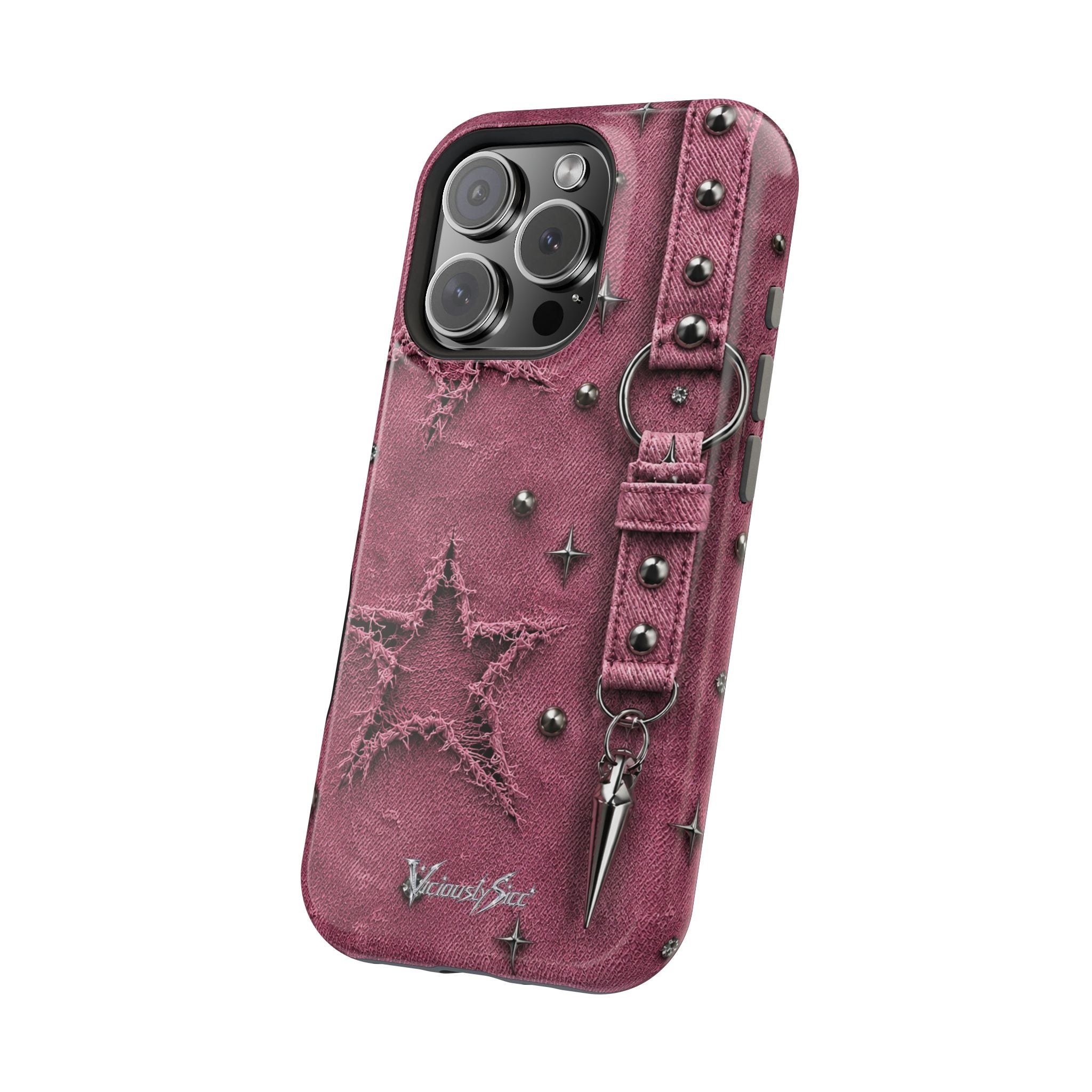 Pink Denim Phone Case
