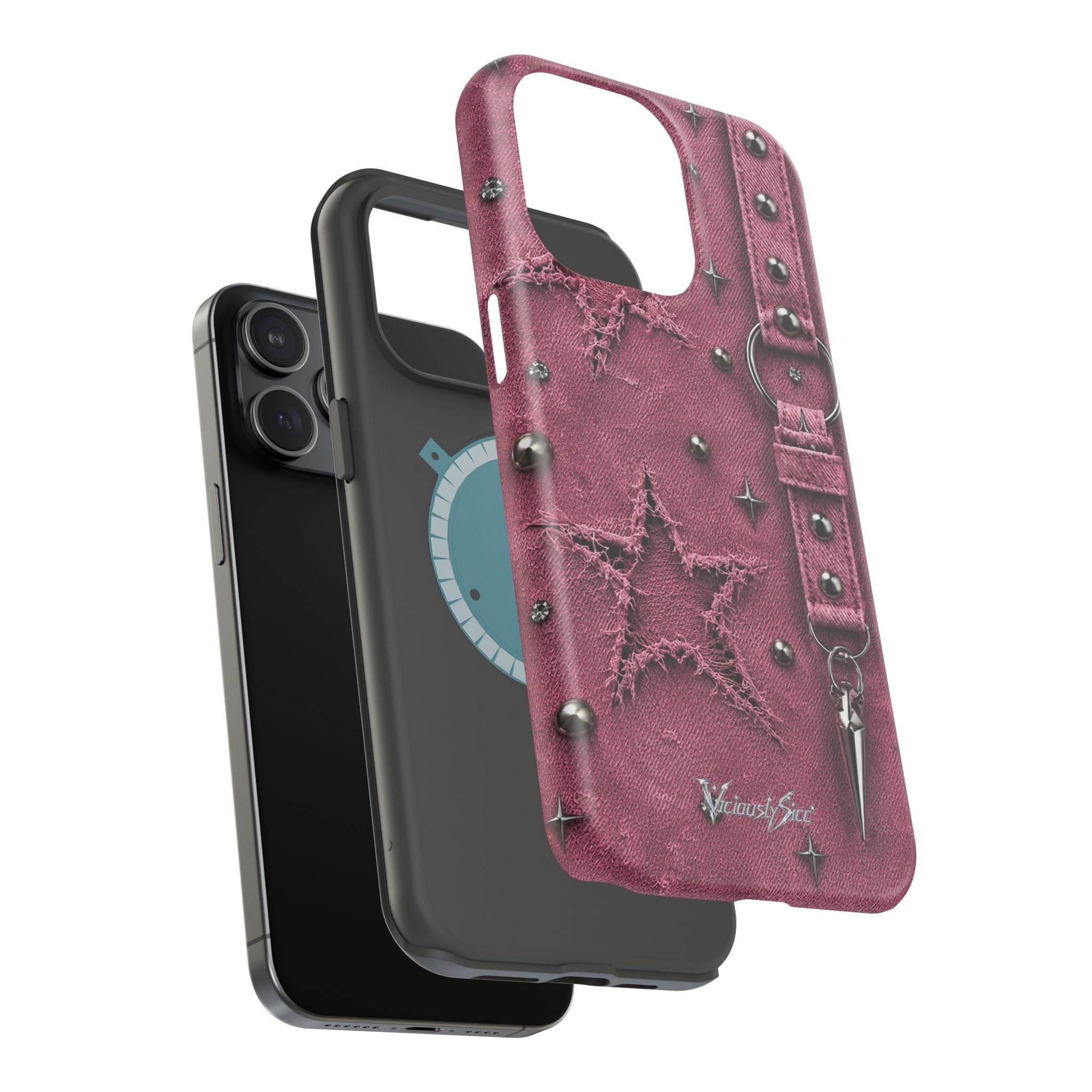Pink Denim Phone Case