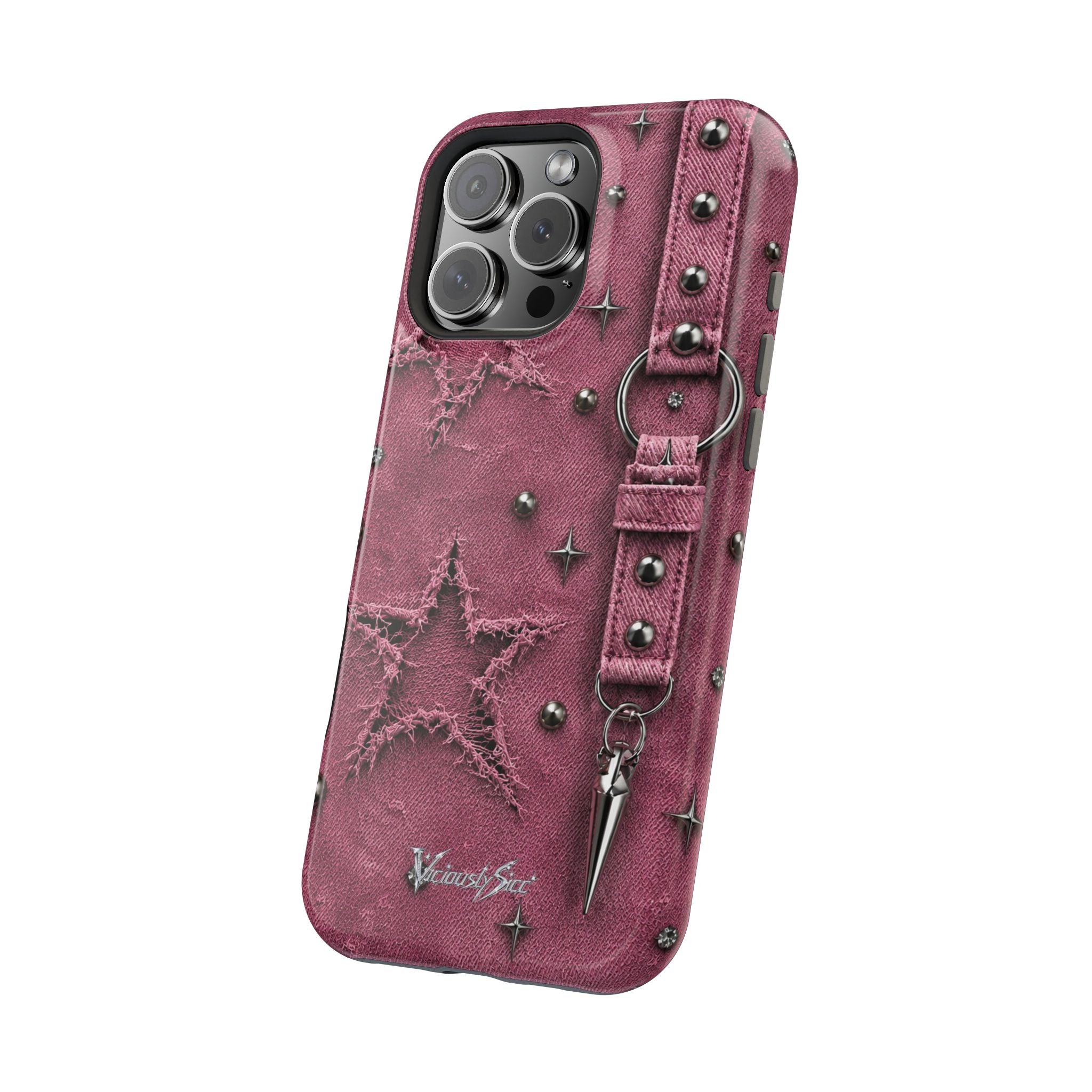 Pink Denim Phone Case