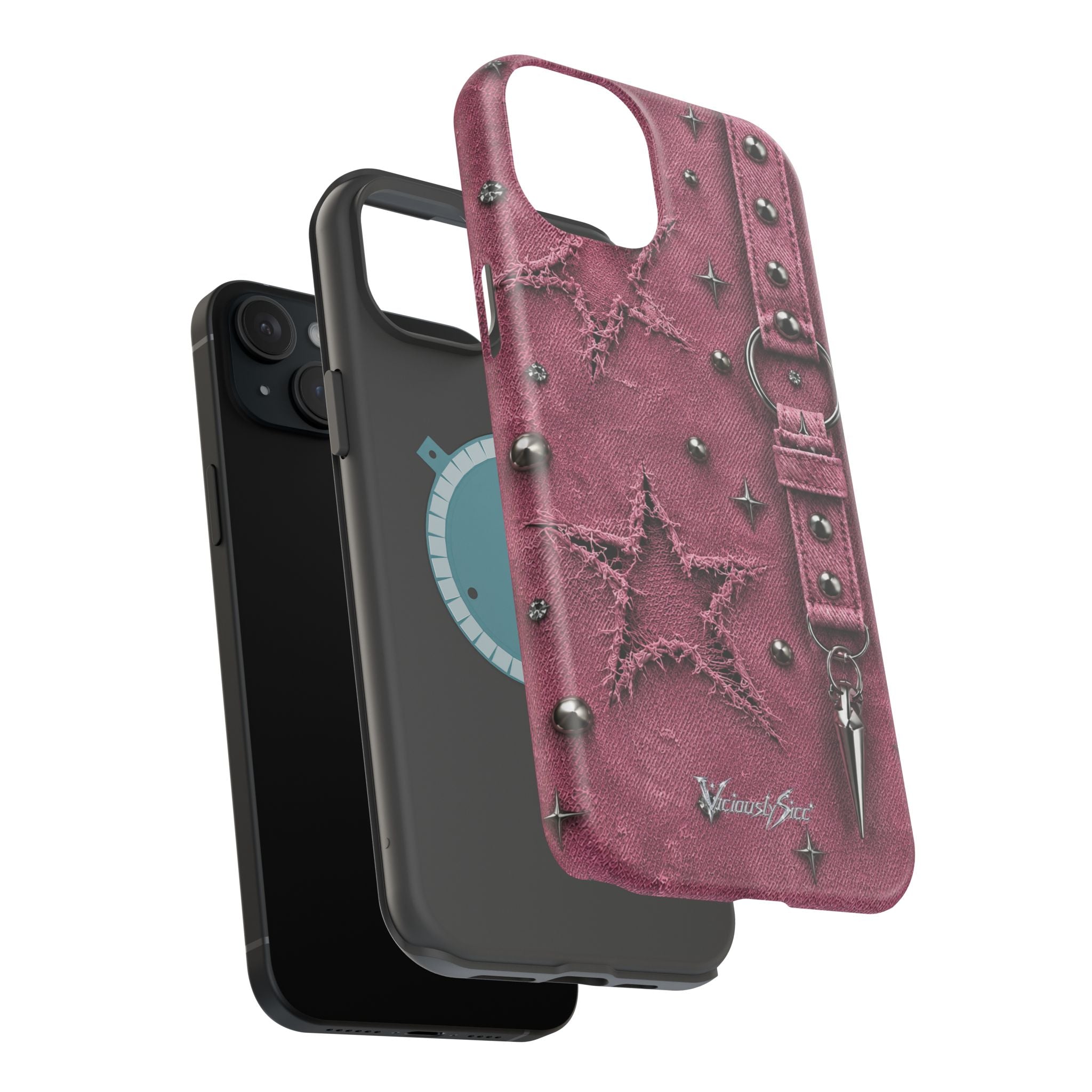 Pink Denim Phone Case