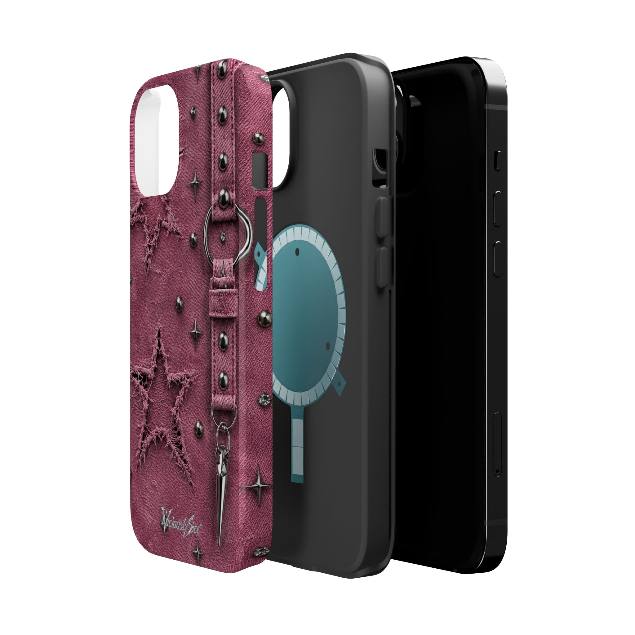 Pink Denim Phone Case