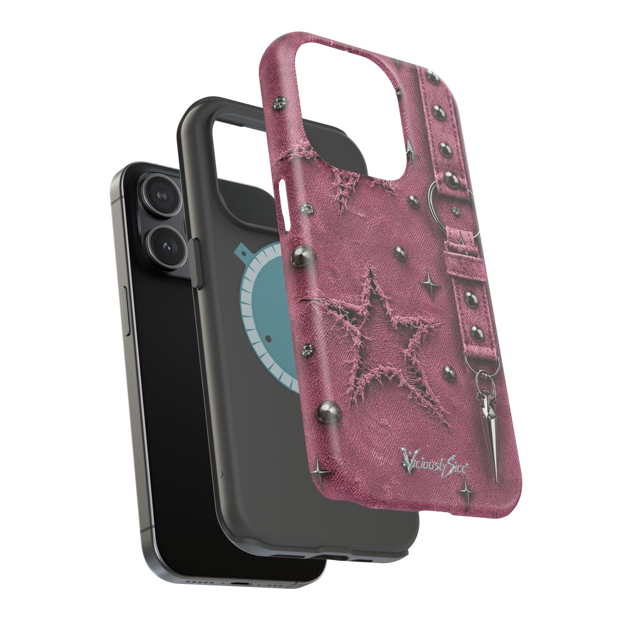 Pink Denim Phone Case