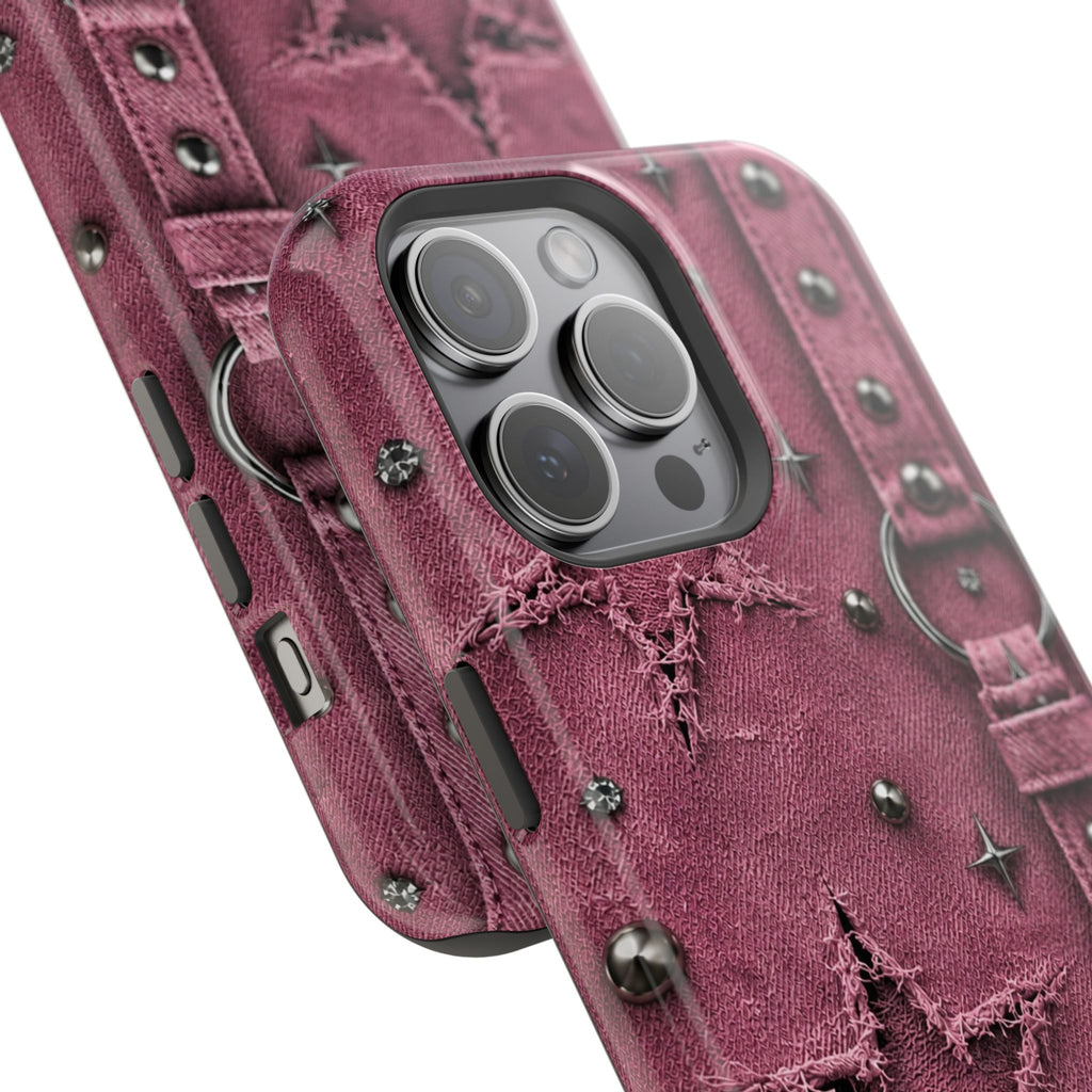 Pink Denim Phone Case